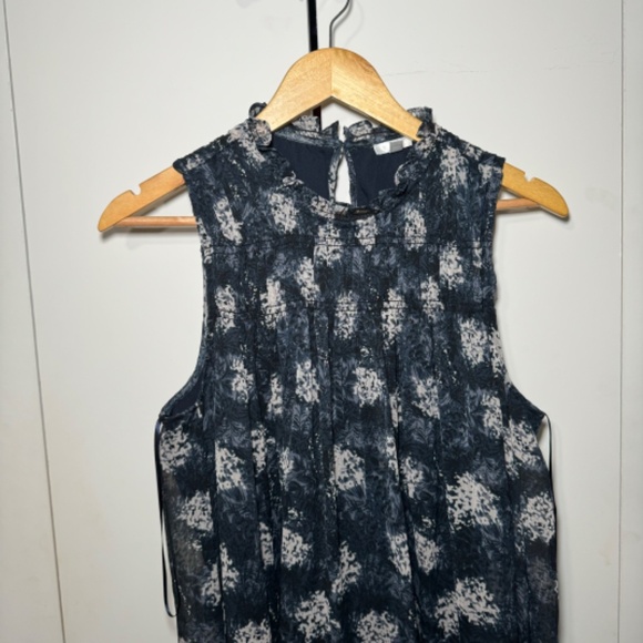 Joie Dress Women's MD Blue Black Sleeveless Mini Sheer Baltic Fairy Whimsigoth - Picture 3 of 6